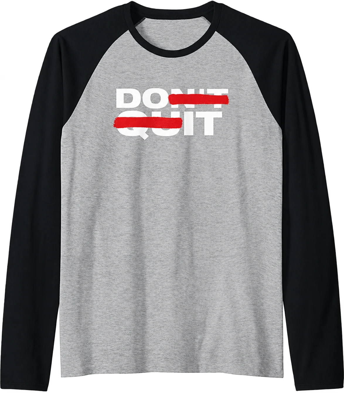 Don’t Quit Do It baseball tee with motivational lettering